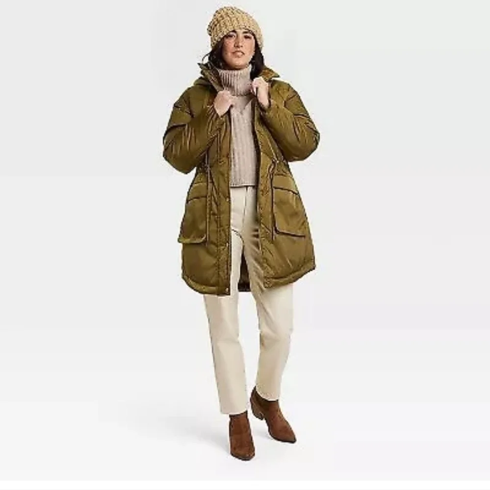 Universal Thread Women's Arctic Parka With Hood Green - Picture 2 of 9